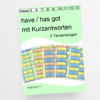 Tandem Activities zu have got has got Fragen mit Kurzantworten für die 5. und 6. Klasse - StudyHelp Lehrmaterial 