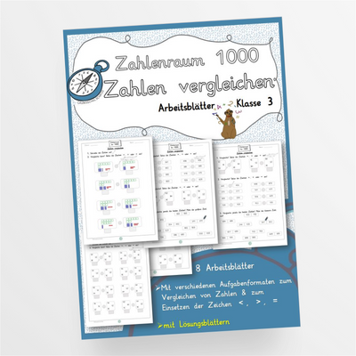 Zahlenraum 1000 Zahlen vergleichen Klasse 3 - StudyHelp Lehrmaterial 